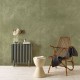FLAX WALLPAPER | Vintage Concrete | Moss Green
